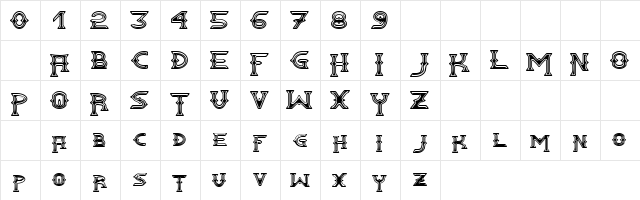 Cross Regular  glyph index