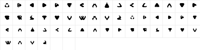 Gammelfitta Regular  glyph index