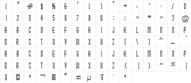 a_HuxleyOtl Regular  glyph index