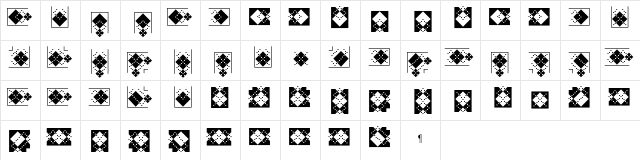 Borders Argyle Regular  glyph index