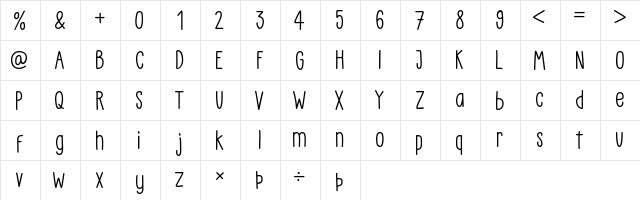 Little Pea - Demo Regular  glyph index
