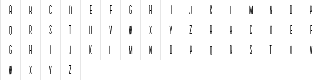 Porker Regular  glyph index
