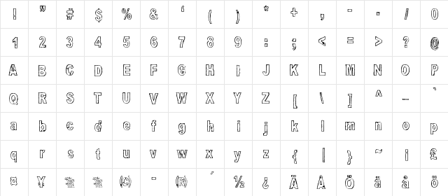 Good And Evil Day Regular  glyph index