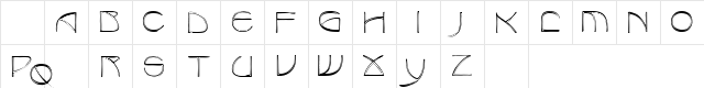 Kinder Caps Regular  glyph index