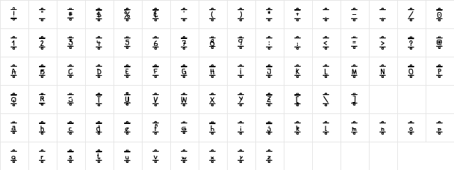Sleepar Class Regular  glyph index