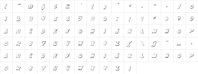 Flying Leatherneck Outline Outline  glyph index