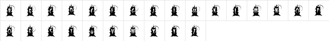 HAUNTED CAPS Regular  glyph index