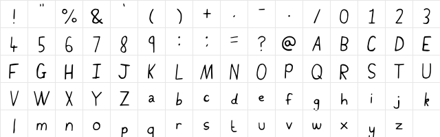 Cachet Regular  glyph index