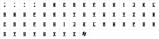 Veruca Black  glyph index