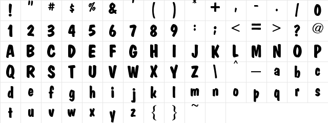 Chills 1 Plain:  glyph index