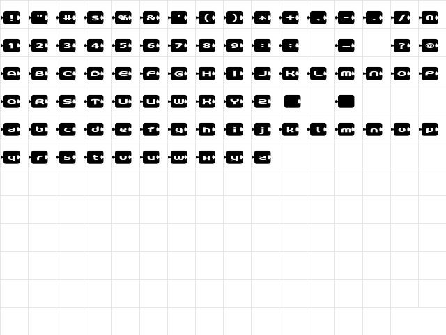 D3 PazzlismA Regular  glyph index