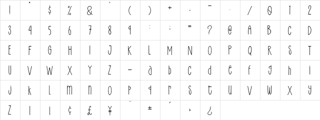 Enjoy Writing Regular  glyph index