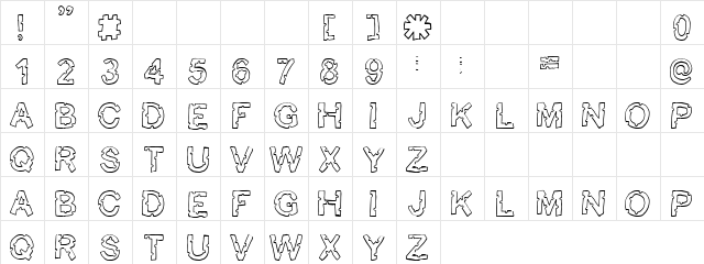 Commando Regular  glyph index