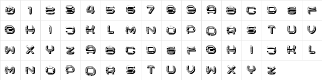 Marshland Regular  glyph index
