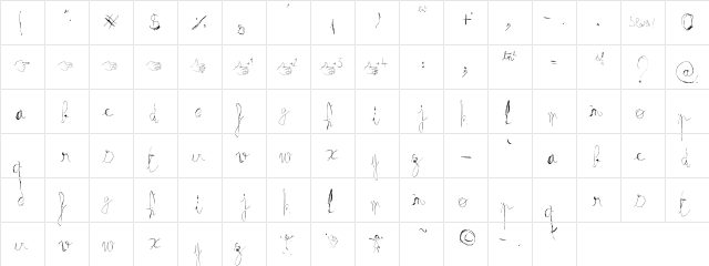 fractrish Regular  glyph index