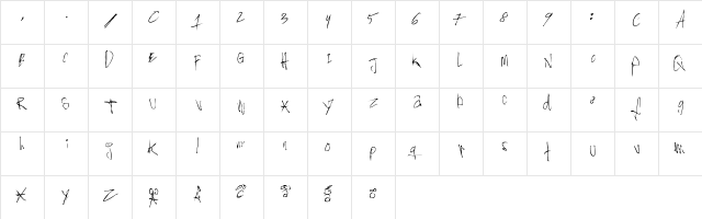 New Regular  glyph index
