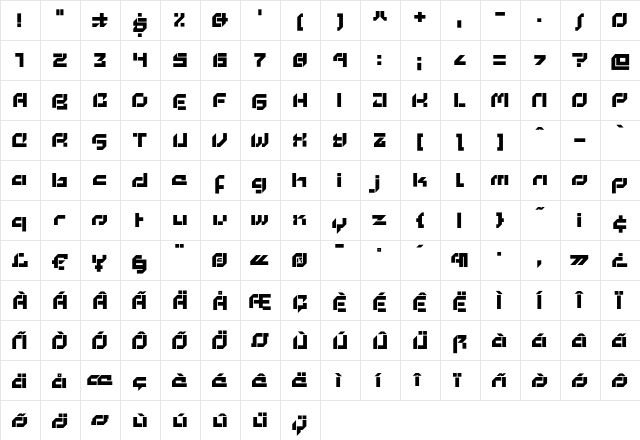 Cyberwar Defense  glyph index