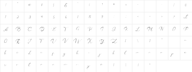 Catalan Signature Regular  glyph index