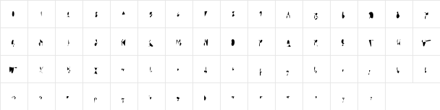 Moonline Regular  glyph index