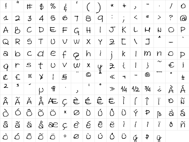 FG Max Regular  glyph index