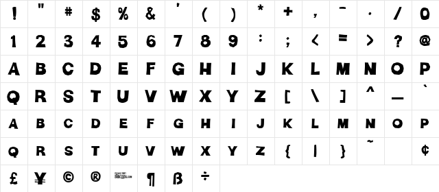 HMan Pt 2  glyph index