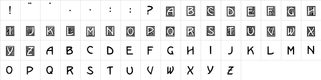 Kramer Regular  glyph index