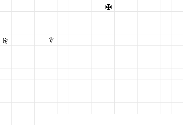 liturgy Regular  glyph index