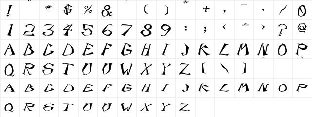ScorpionExtended Regular  glyph index