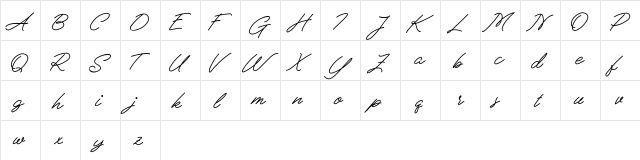 Reffinaya FREE Regular  glyph index