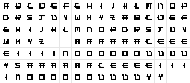Funny Samurai Demo Regular  glyph index
