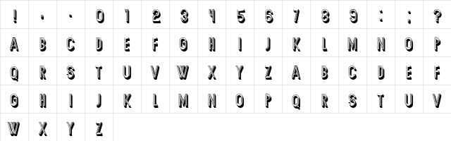 Bridge Regular  glyph index