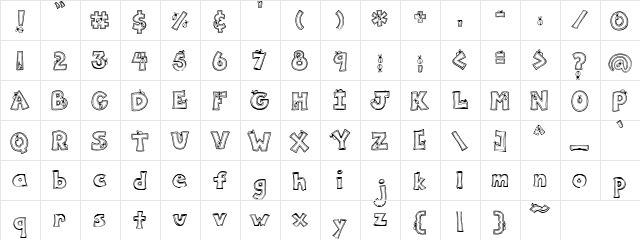 PC Lady Bug Regular  glyph index