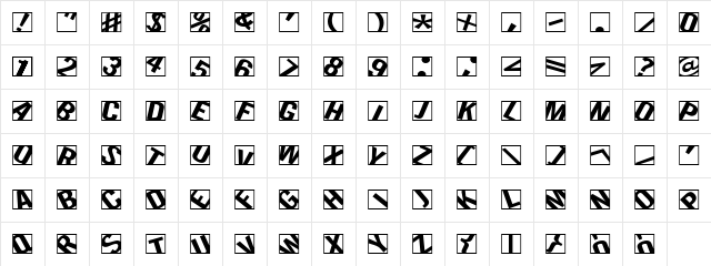 Lola Regular  glyph index