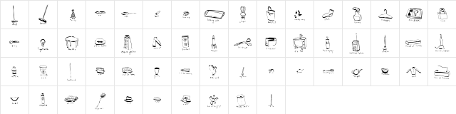 HouseholdItems Medium  glyph index