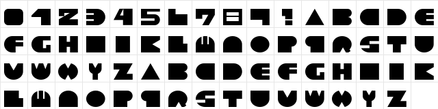 Noted V1 Bold  glyph index