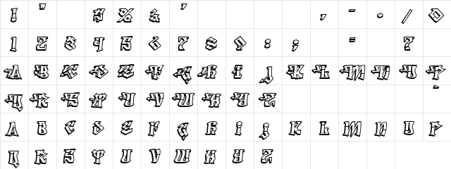 Private Place Regular  glyph index