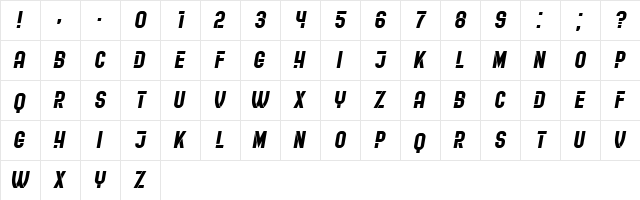 Restaurant Menu Book Regular  glyph index