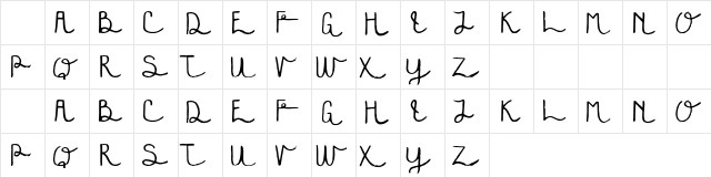festivala Regular  glyph index