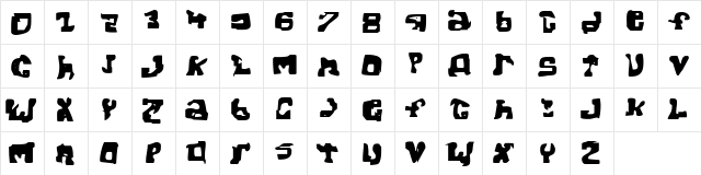 Jope Regular  glyph index