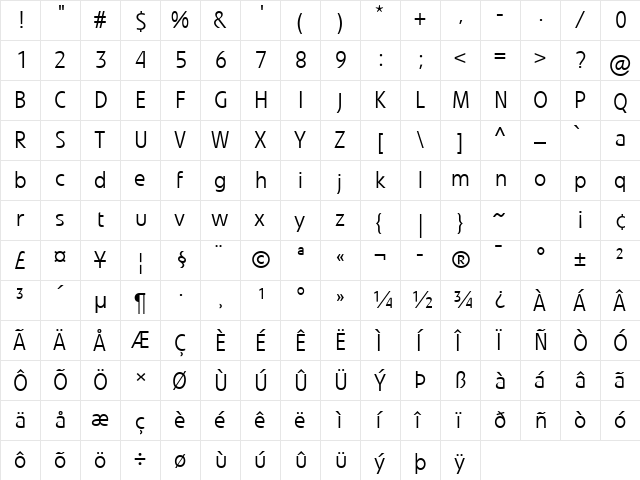 Veto Com Light  glyph index