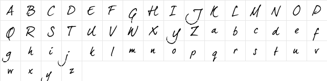 dearJoe 5 CASUAL trial Regular  glyph index