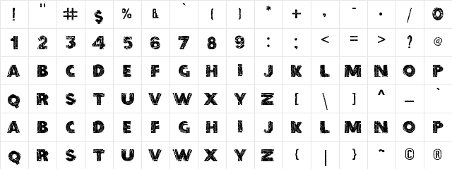Before Collapse Regular  glyph index