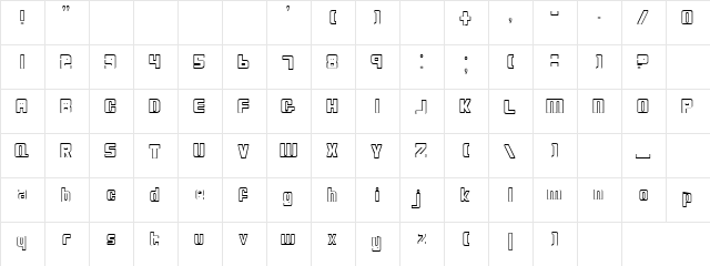 Gamioal Pro Regular  glyph index