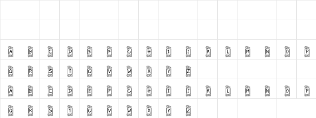 Florist Regular  glyph index