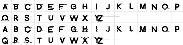 Distort Me Regular  glyph index