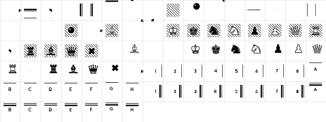 Schach Light Regular  glyph index
