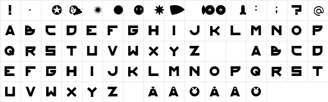 KraftUndStil Regular  glyph index
