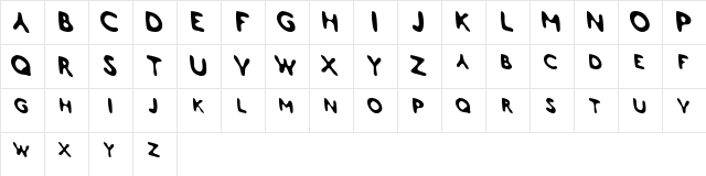 BoogieOogie Shoes Regular  glyph index