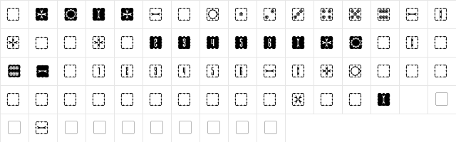 Steampips d6 Regular  glyph index
