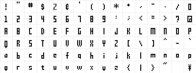 SHAKAGRAPHIC 09  glyph index